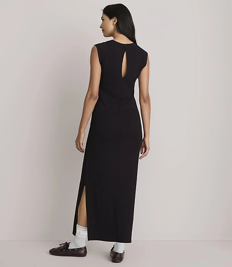 Lou & Grey Ribbed Open Back Midi Dress