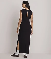 Lou & Grey Ribbed Open Back Midi Dress