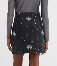 Petite Sequin Embellished Mini Skirt