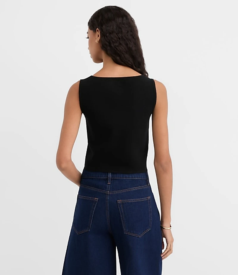 Square Neck Sweater Tank Top