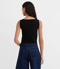 Square Neck Sweater Tank Top