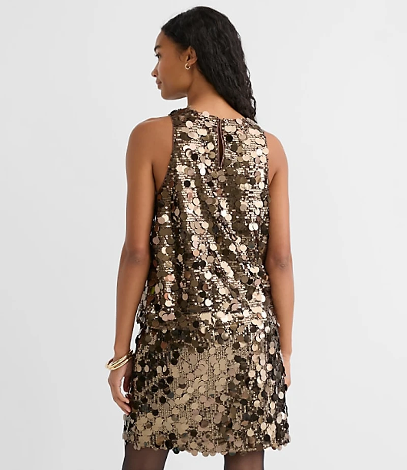 Petite Sequin Sleeveless Top
