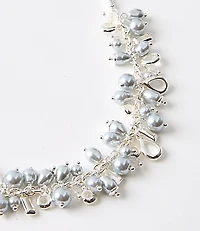 Pearlized Pull Tie Torsade Necklace