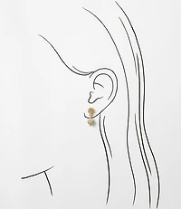 Pave Ball Drop Stud Earring Set