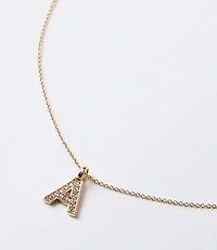 Pave Initial Necklace