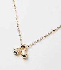 Bubble Letter Initial Necklace