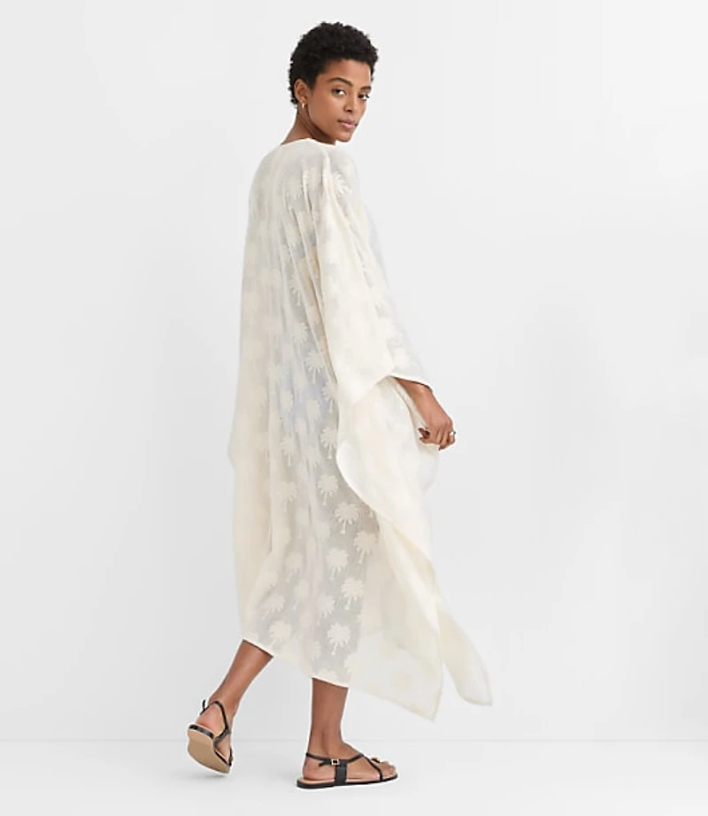 LOFT Beach Palm Mesh Maxi Swimsuit Coverup