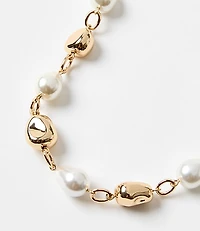 Pearlized Molded Statement Necklace