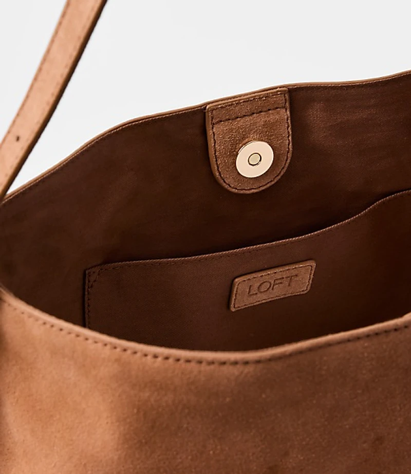 Suede Bucket Bag