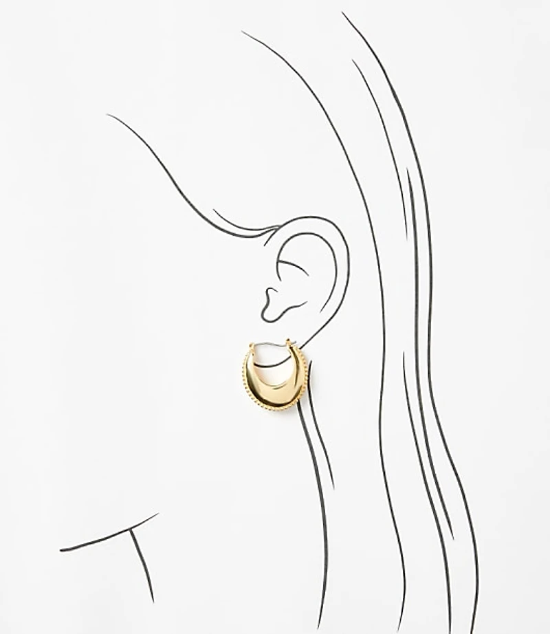 Chunky Crescent Hoop Earrings