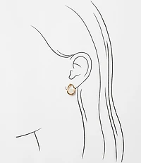 Mother Of Pearl Framed Stud Earrings