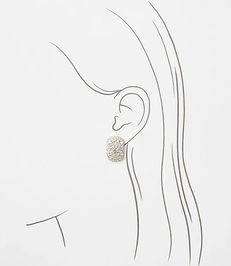 Oversized Crystal Stud Earrings