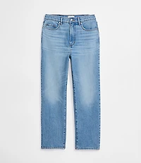 Rivete Petite Curvy High Rise Straight Jeans Aura Wash