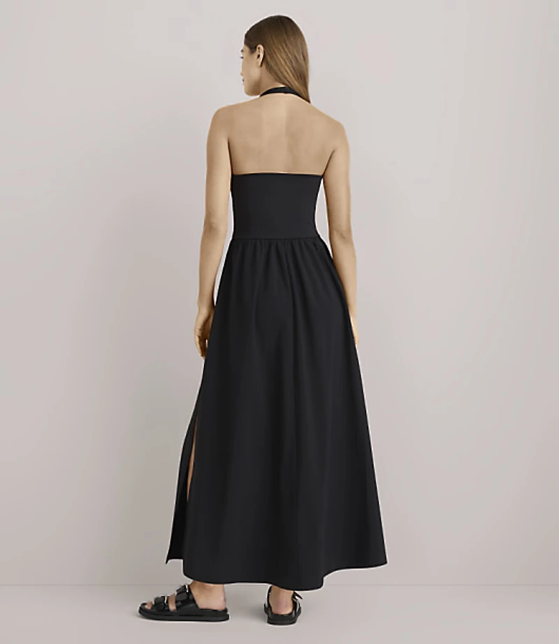 Lou & Grey Wanderweave Midi Halter Pocket Dress