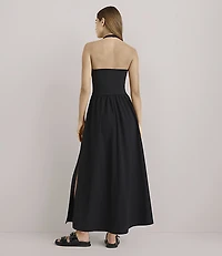 Lou & Grey Wanderweave Midi Halter Pocket Dress