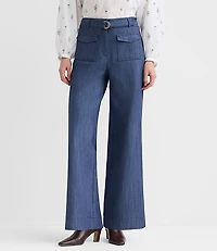 Belted Palmer Wide Leg Pants Refined Denim