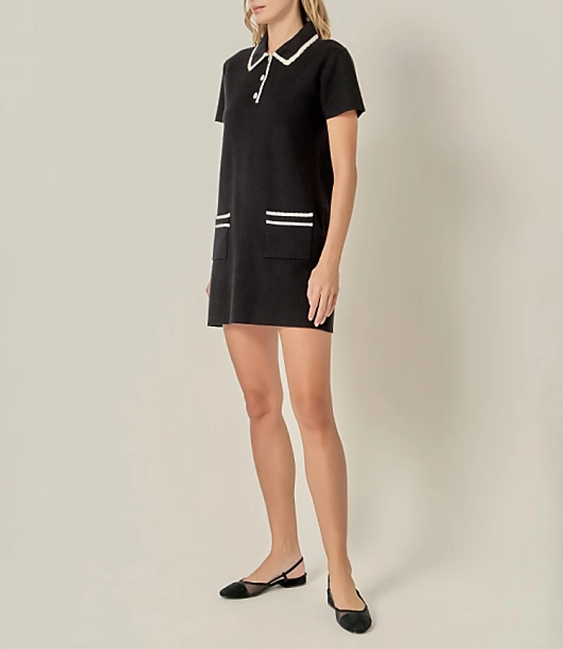 English Factory Scalloped Detailed Mini Dress