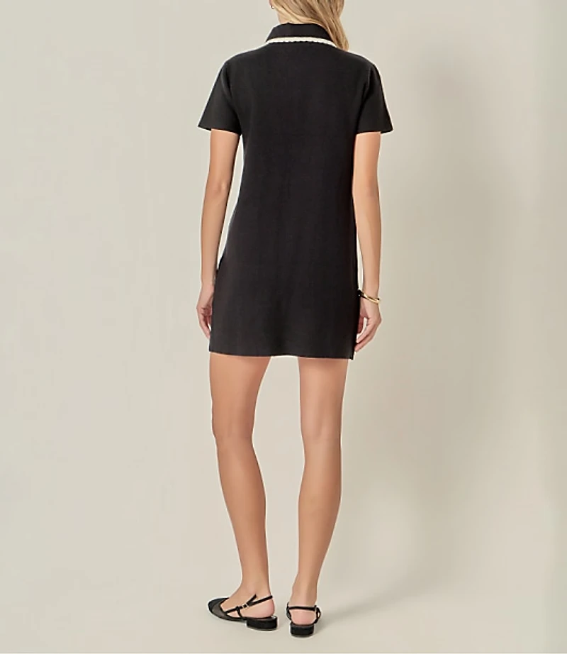 English Factory Scalloped Detailed Mini Dress