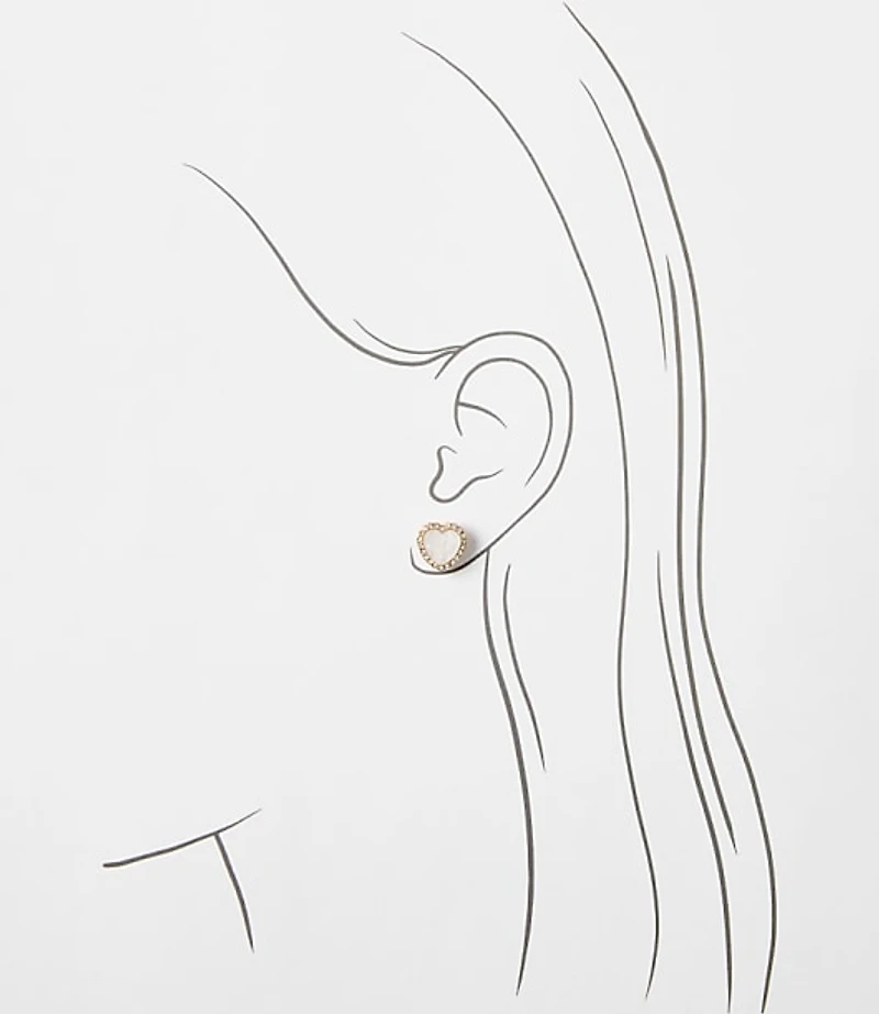Heart Stud Earring Set