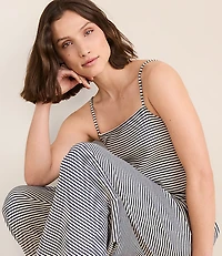 Lou & Grey Striped Strappy Palazzo Jumpsuit