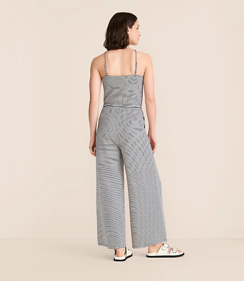 Lou & Grey Striped Strappy Palazzo Jumpsuit