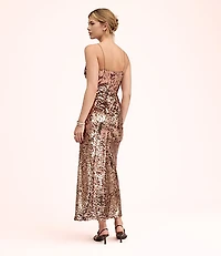 Lately Sequin V-Neck Gown