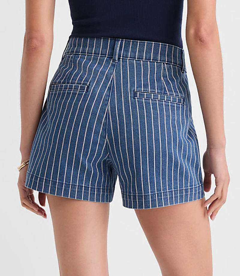 Palmer Denim Shorts Red Stripe