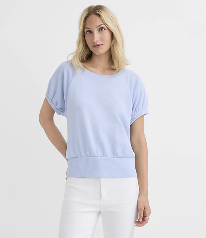 Banded Hem Sweatshirt Top