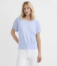 Banded Hem Sweatshirt Top