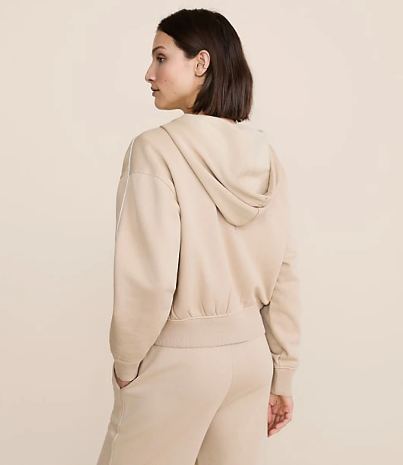 Petite Lou & Grey Piped Elite Fleece Zip Hoodie
