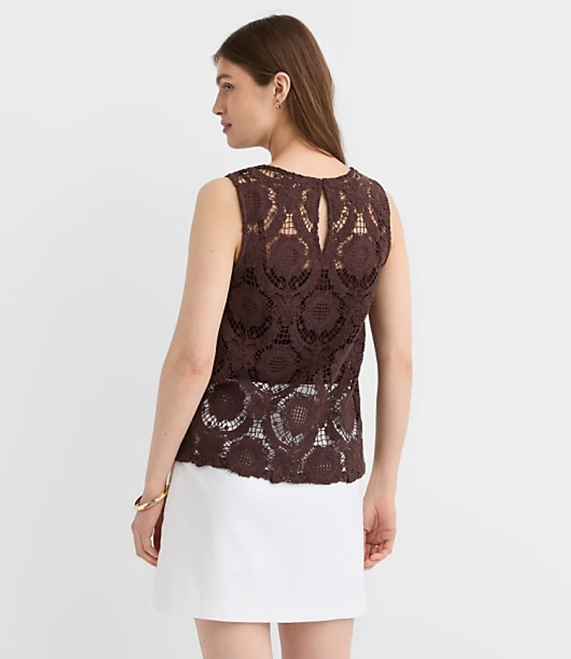 Scalloped Crochet Tank Top