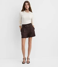 Petite Crochet Trim Pointelle Sweater