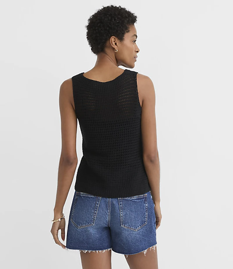 Open Stitch Sweater Tank Top