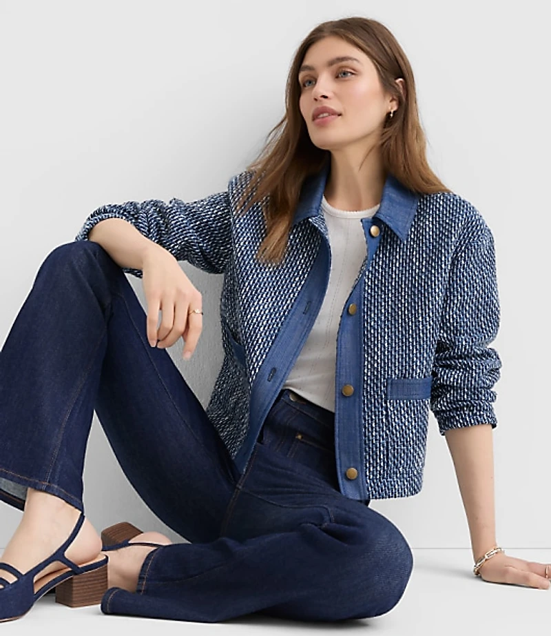 Petite Denim Tweed Jacket