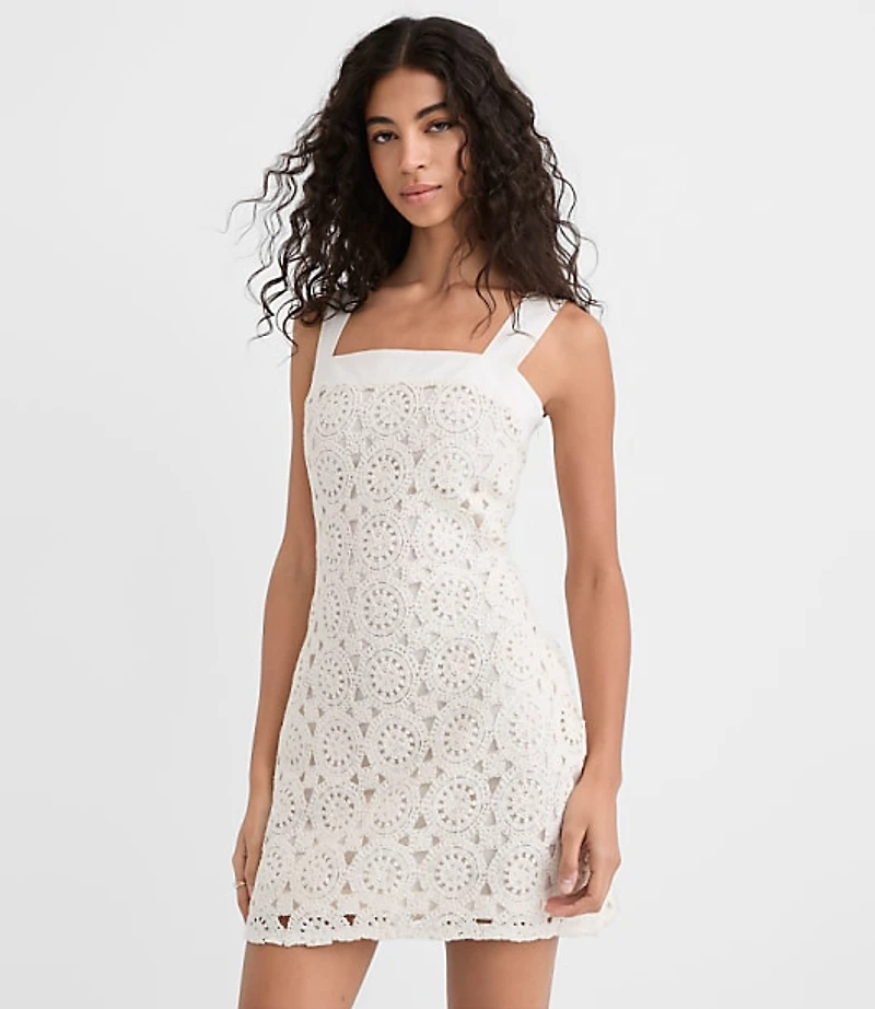 Crochet Tank Mini Dress