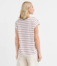 Petite Striped Modern Wedge Tee