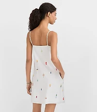 Buoy Linen Cotton Strappy Mini Pocket Dress
