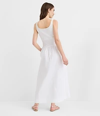 Seamed Waist Midi Pocket Dress