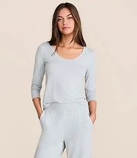 Lou & Grey Heathered Softened Modal Scoop Neck Pajama Tee