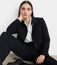 LOFT Versa Seasonless Stretch Patch Pocket Jacket