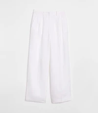LOFT Versa Luxe Lyocell Linen Pleated Relaxed Straight Pants