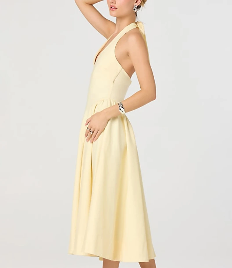 Astr The Label Meana V-Neck Halter Mini Dress