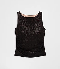 LOFT Versa Animal Print Mesh Tank Top