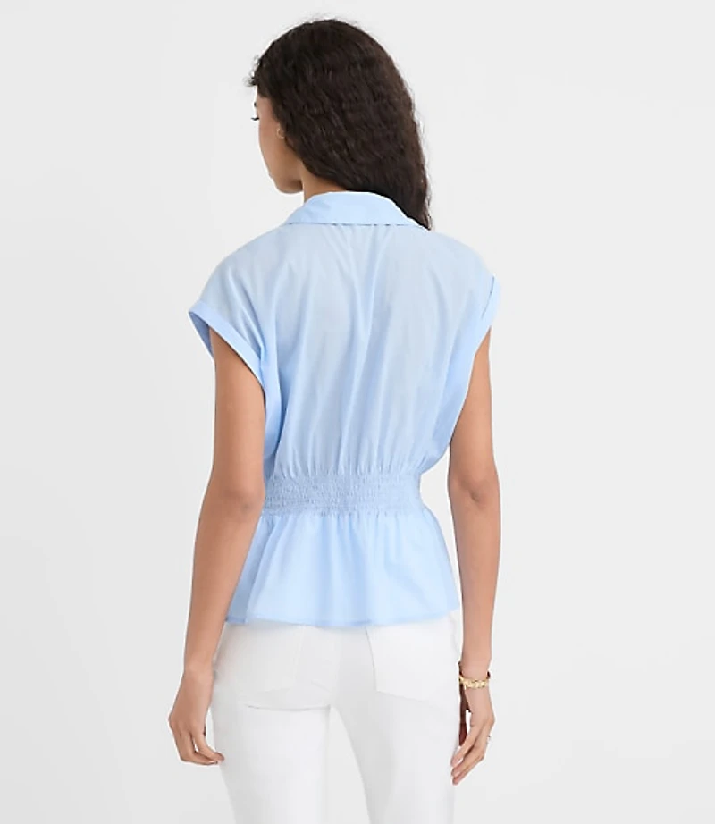 Smocked Waist Shirt