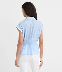 Smocked Waist Shirt