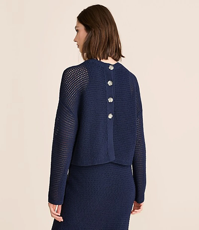 Lou & Grey Reversible Mesh Sweater