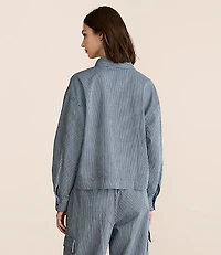 Petite Lou & Grey Striped Pocket Popover Top