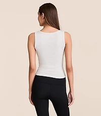Petite Lou & Grey Heathered Ribbed Tank Top