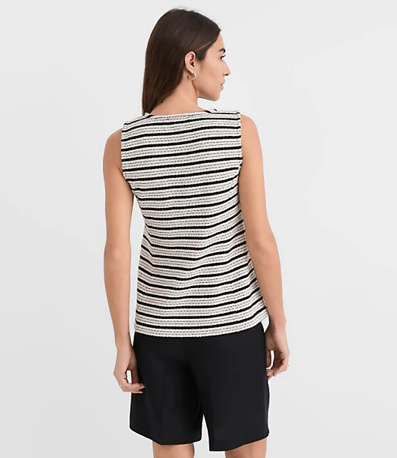Stripe Textured Knit Vest