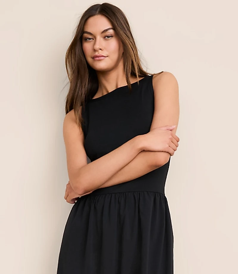 Petite Lou & Grey Wanderweave Mixed Media Maxi Pocket Dress